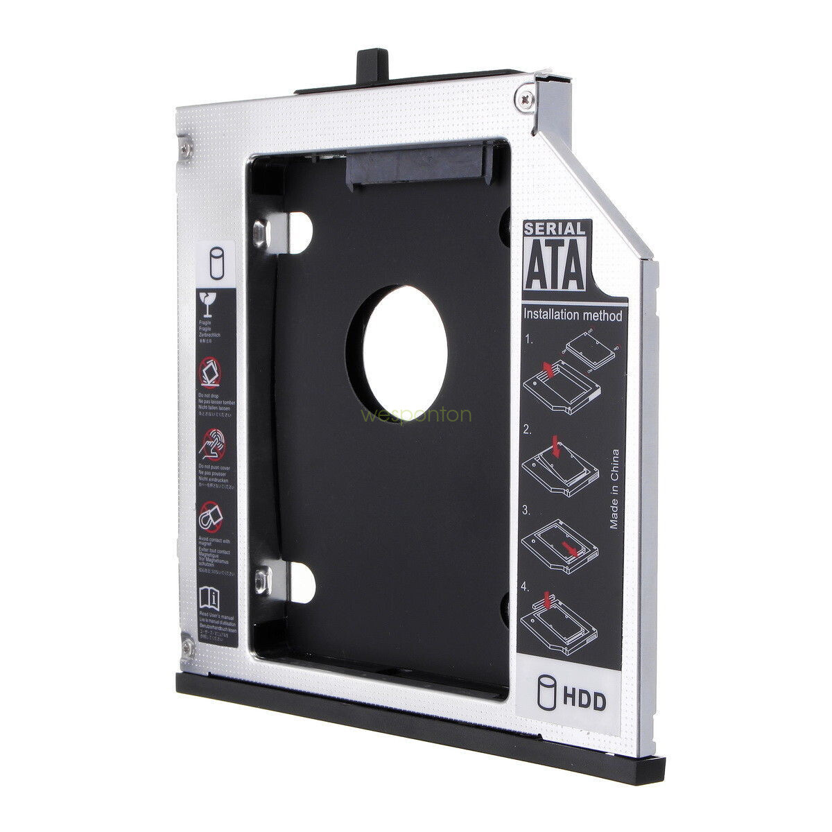 2nd SATA Hard Drive Optibay Caddy 12.7mm For Lenovo ThinkPad T510 T520 T420 W700