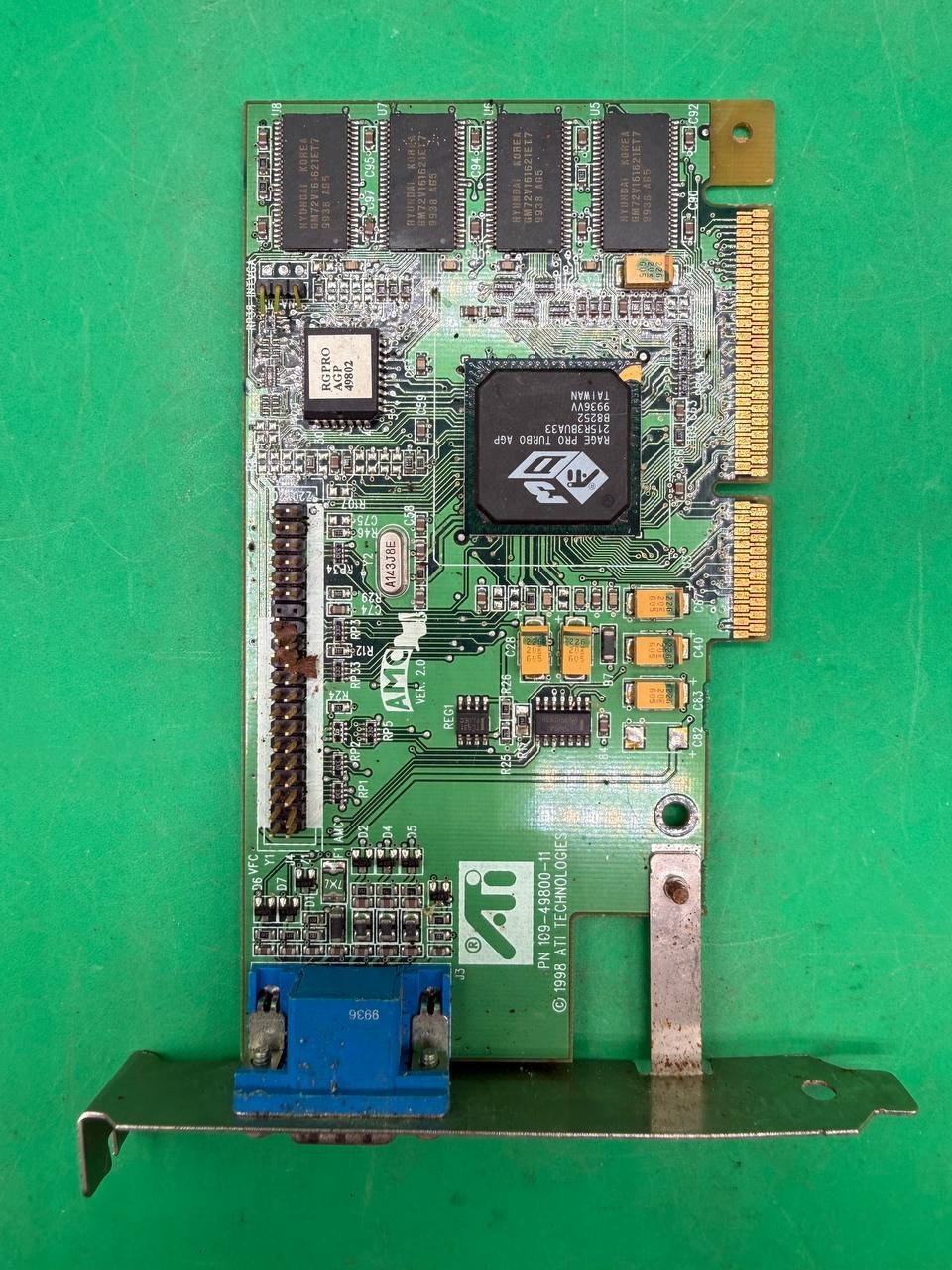 ATI Rage Pro Turbo AGP Graphics Video Card VGA PN 109-49800-11 TC