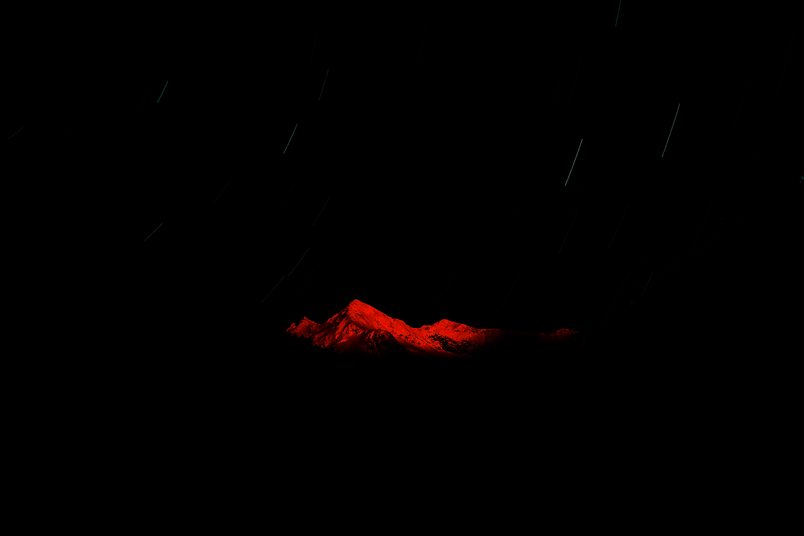 Landscape mountains snow starry night Custom Gaming Mat Desk