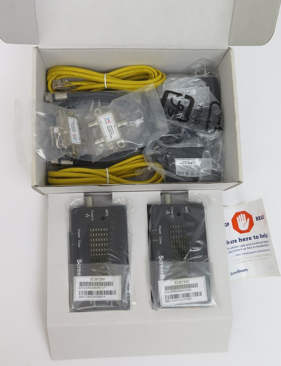 ScreenBeam ECB 7250 Ethernet Network Adapter Set Black