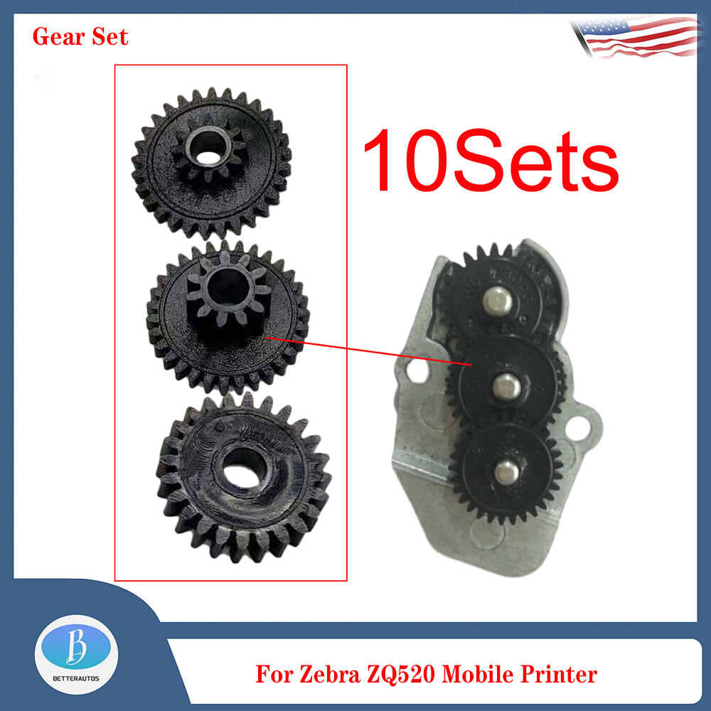 10PCS Gear Set ( 3 pieces per set) Replacement for Zebra ZQ520 Mobile Printer