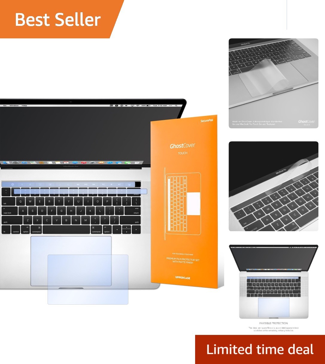GhostCover Touch:  Anti-Glare Protector for 2019 MacBook Pro 16"