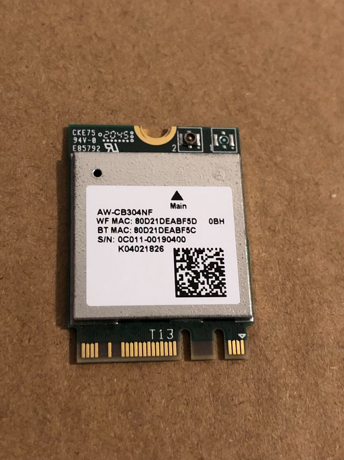 ASUS AW-CB304NF Wifi Wireless / Bluetooth Card