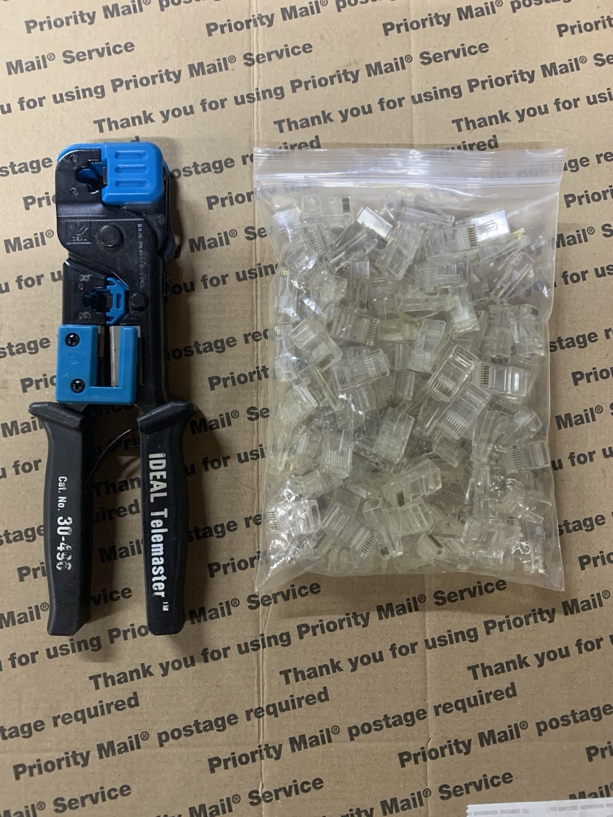 IDEAL Telemaster 30-496 RJ45 RJ11 Crimp Tool Cat5e/6 Cut Strip With Connecters