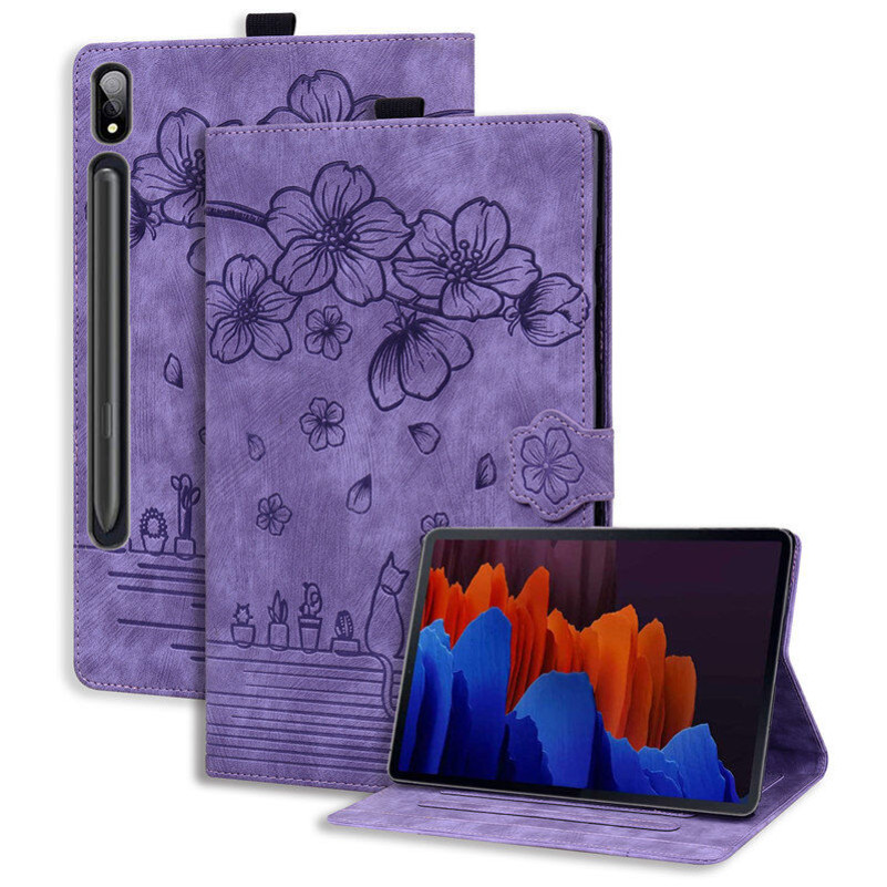Flip Case Leather Cover For Samsung Galaxy A7 A8 10.5 S7 S8 11 12.4 14.6" Tablet