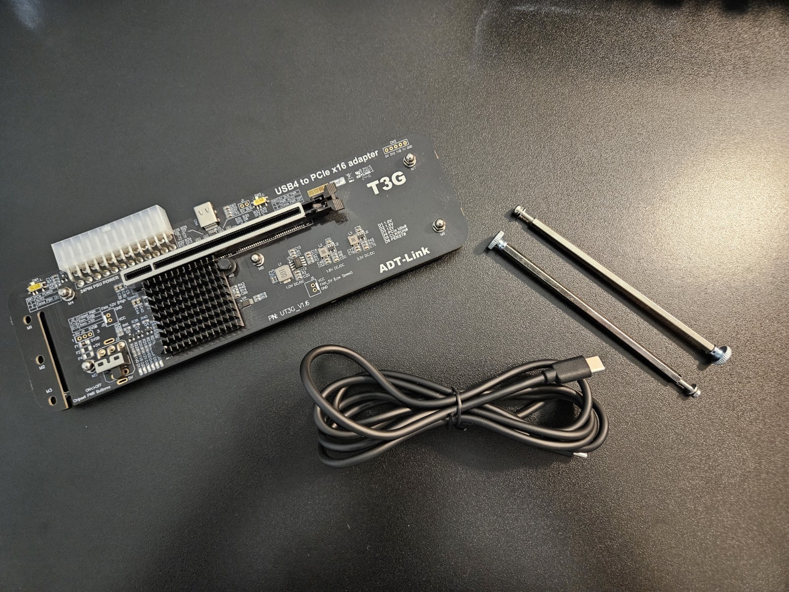ADT-Link UT3G V1.6 USB4 Thunderbolt 3/4 to PCIe x16 eGPU Adapter + Cable