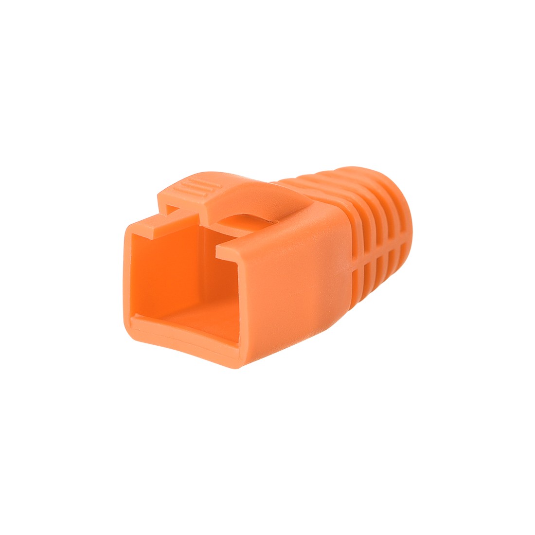 7mm Hole Dia Orange RJ45 Boots Cover Anti Dust for Cable CAT6 CAT7 50Pcs