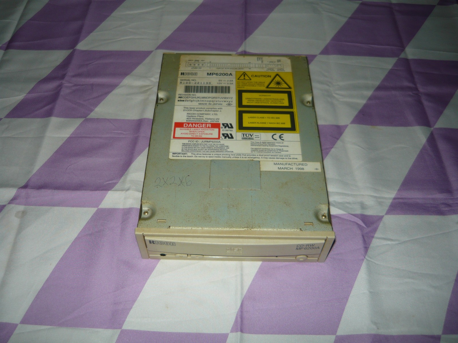 Vintage Ricoh CD-RW MP6200A CD Burner Optical Drive IDE Used