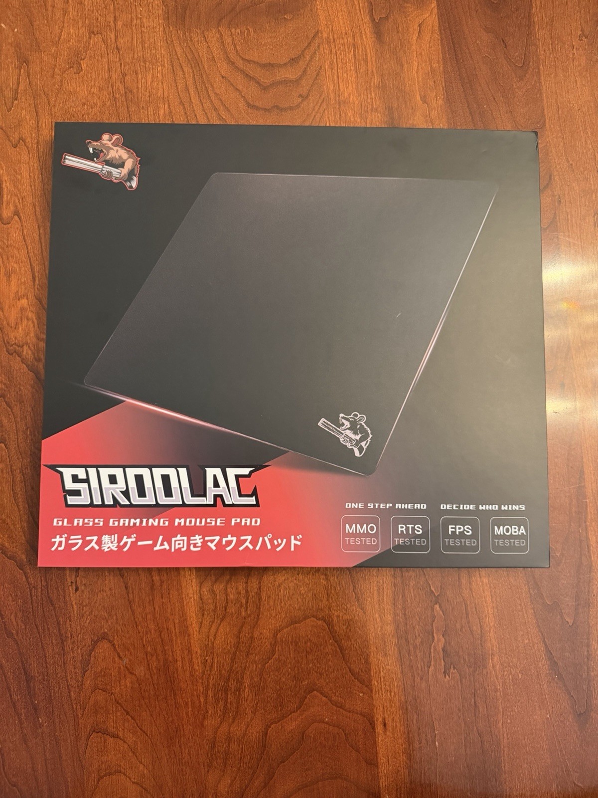 SIROOLAC Glass Gaming FPS Mouse Pad 320 x 360mm.  White