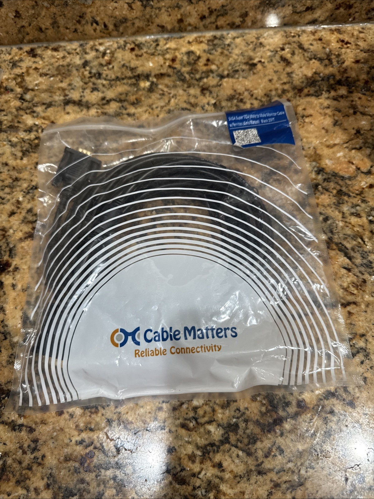 Cable Matters 108001-25 VGA Monitor Cable HD15 Male to HD15 Male - 25ft **New**