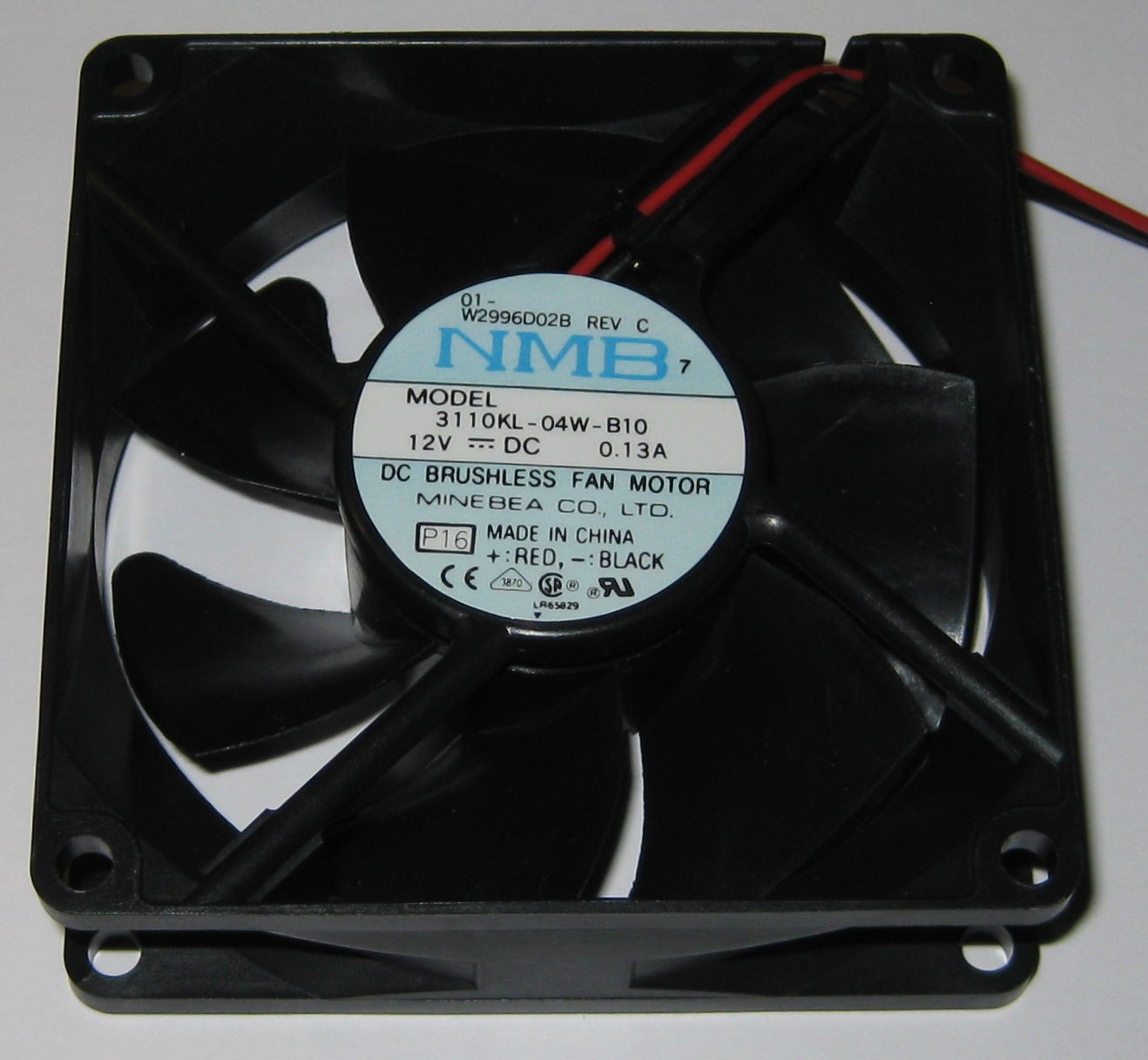 NMB 3110KL-04W-B10 80 mm 12 V - 3110KL - 2150 RPM - 22 dB - Quiet DC Fan 2 pin