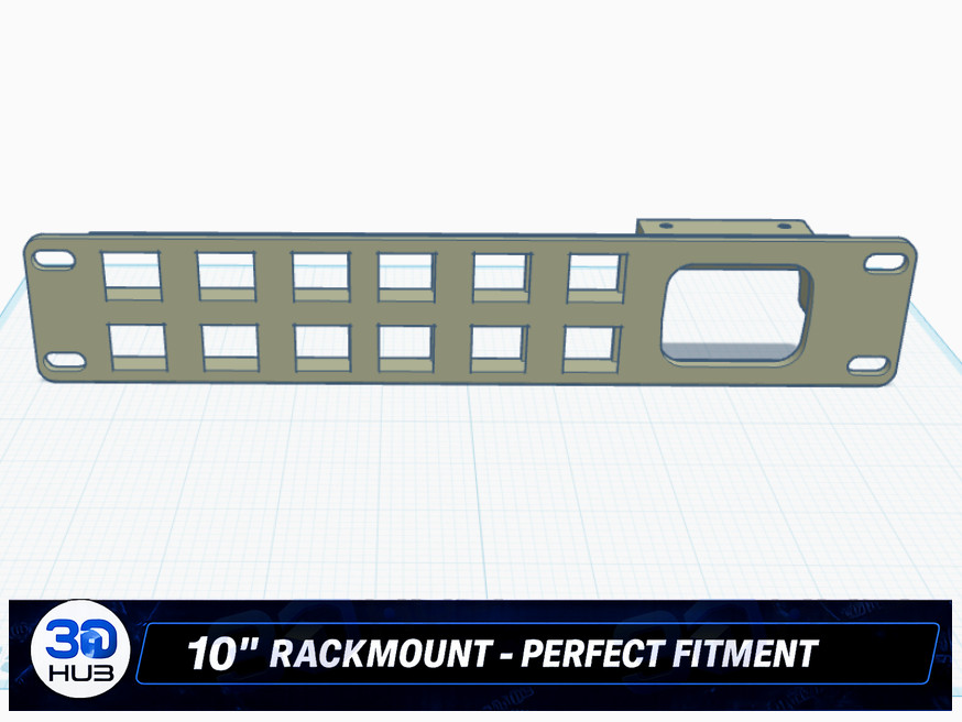 12-Port Keystone Jack Panel Mount JetKVM Switch Cutout Wall Rack Organizer