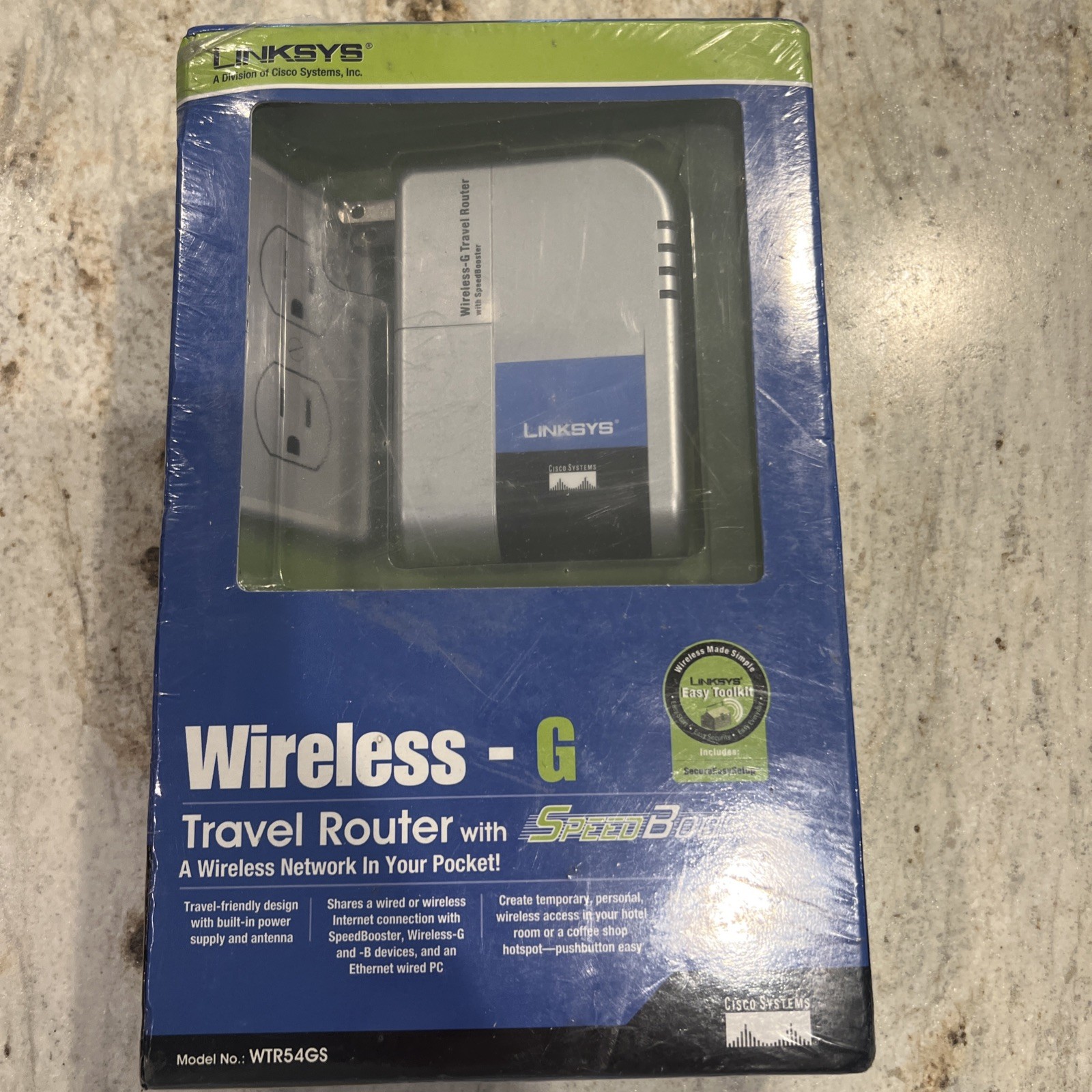 Linksys Wireless-G Travel Router WTR54GS New Sealed 