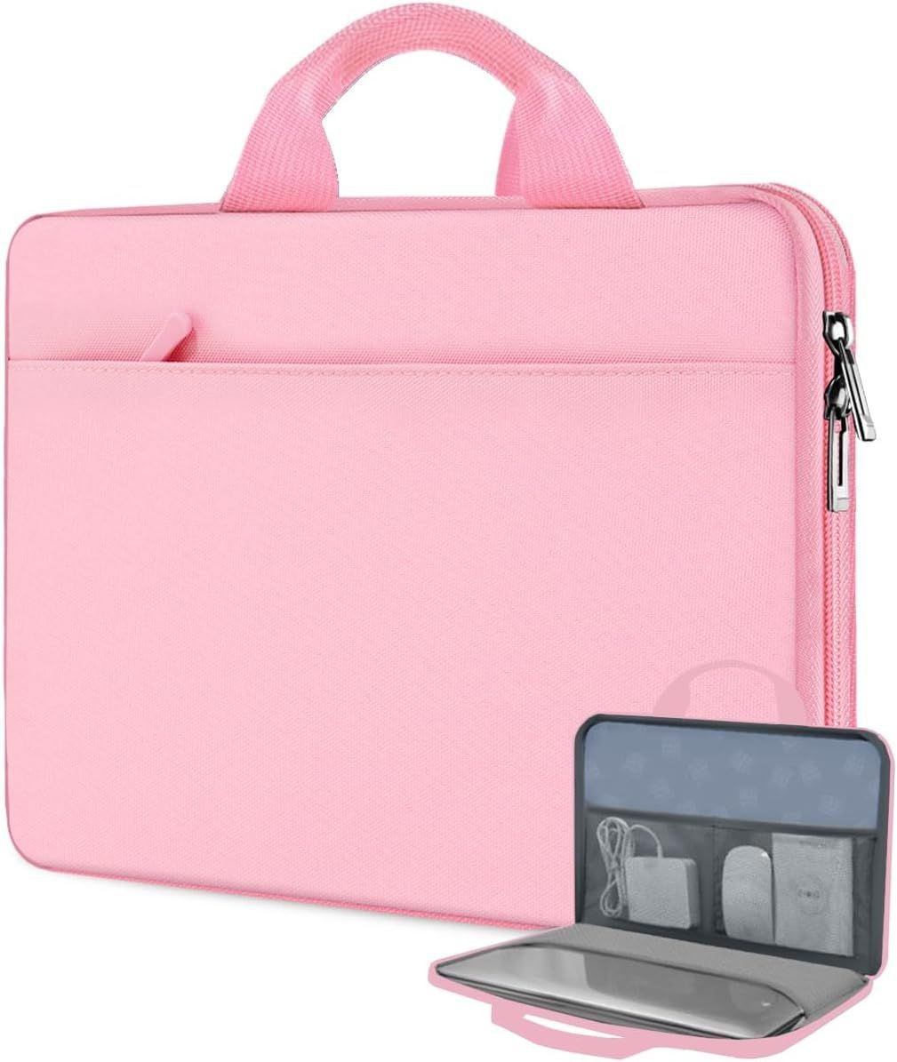 Laptop Case 13-13.3 inch Sleeve TSA Computer Handbag, Pink Color Design