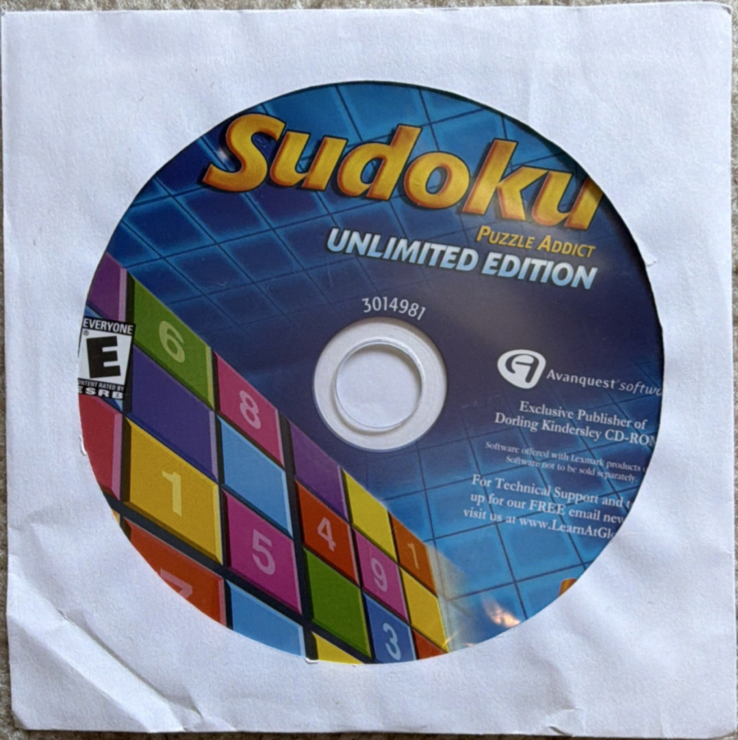 Avanquest Sudoku Puzzle Addict Unlimited Edition CD Puzzle 3014981