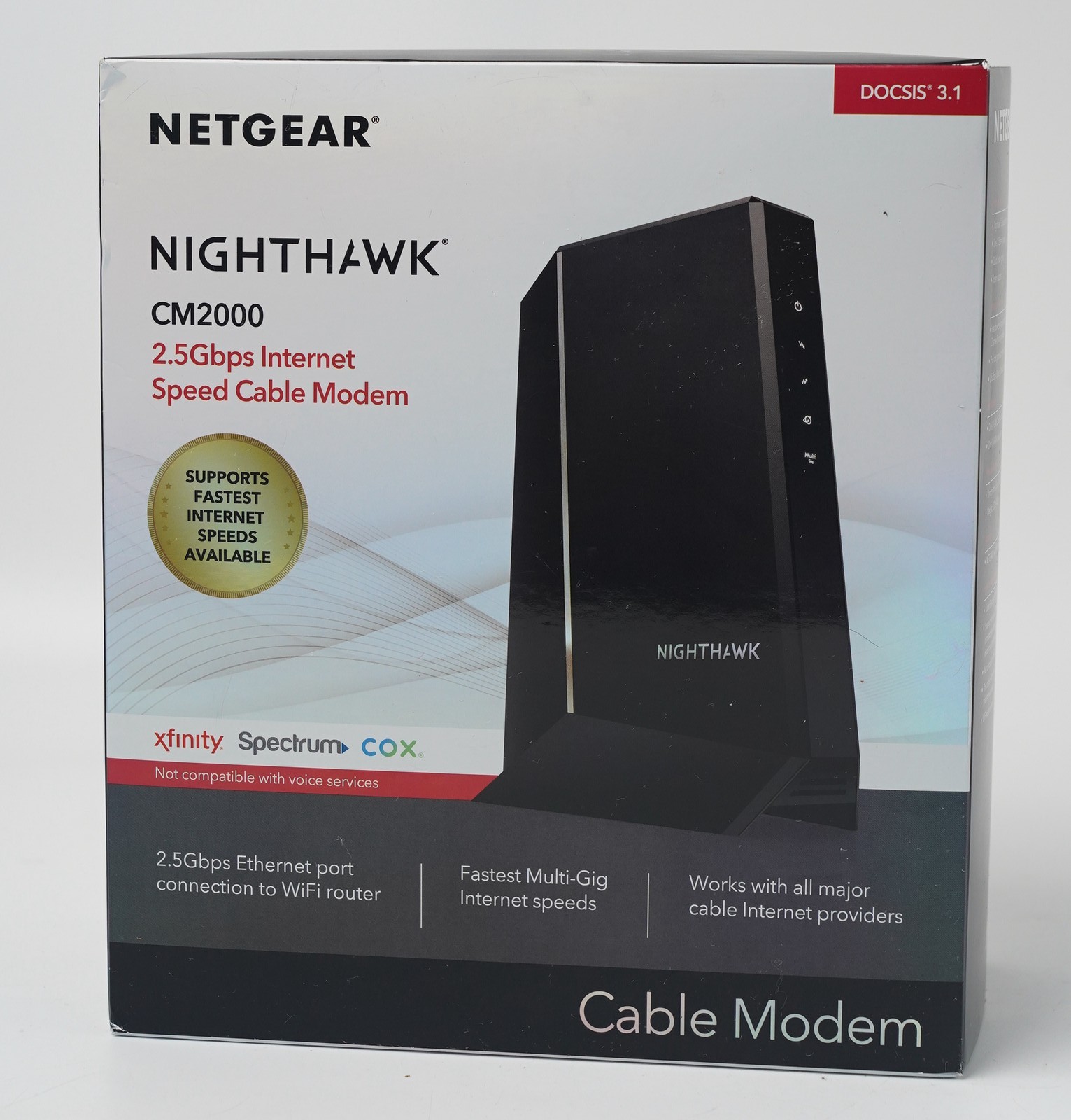 Netgear Nighthawk CM2000 2.5Gbps DOCSIS 3.1 Cable Modem