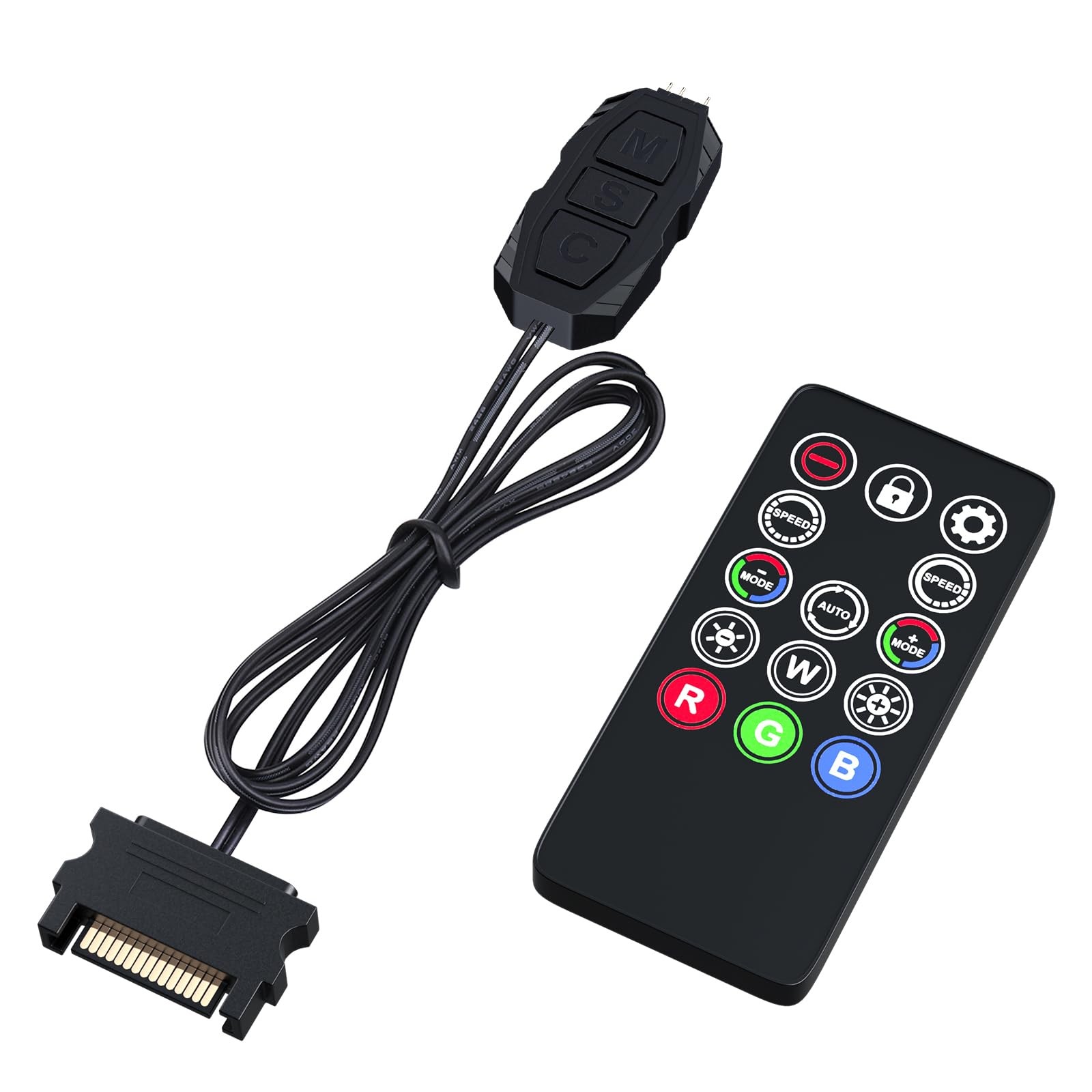 ARGB PC Fans Controller Kit with Remote for RGB Fans and Heat Sink 3 Pin
