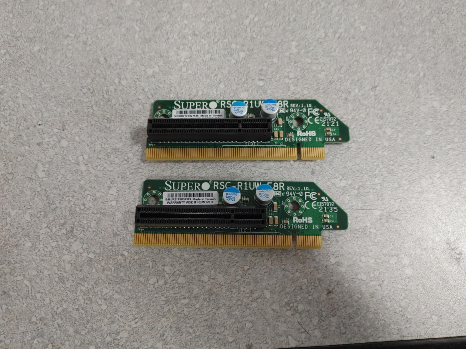lot of 2Supermicro RSC-R1UW-E8R WIO 1U RHS 1x PCI-E x8 PCI-Express x8 Riser Card