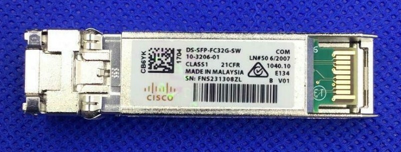 DS-SFP-FC32G-SW Original CISCO 32 Gbps Fibre Channel SW SFP+, LC Transceiver