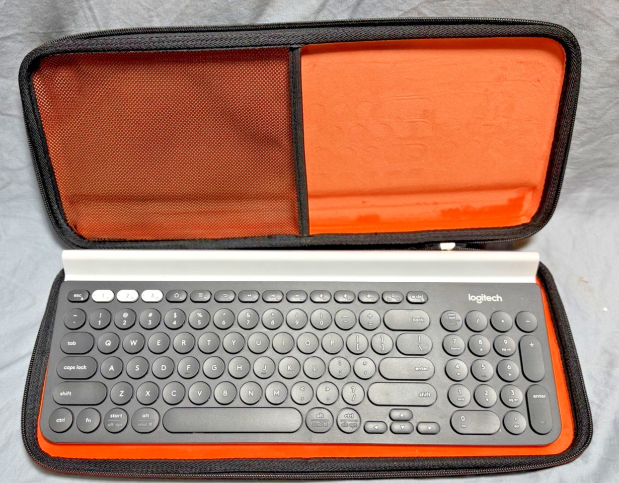 Logitech K780 Multi-Device Wireless Bluetooth Keyboard w/ USB Receiver & Case