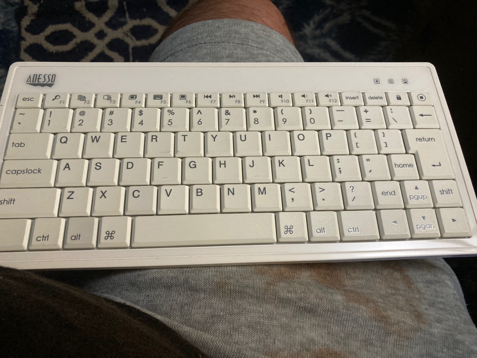 Adesso WKB-1000BA Bluetooth 3.0 Mini Keyboard for Tablets & iPad