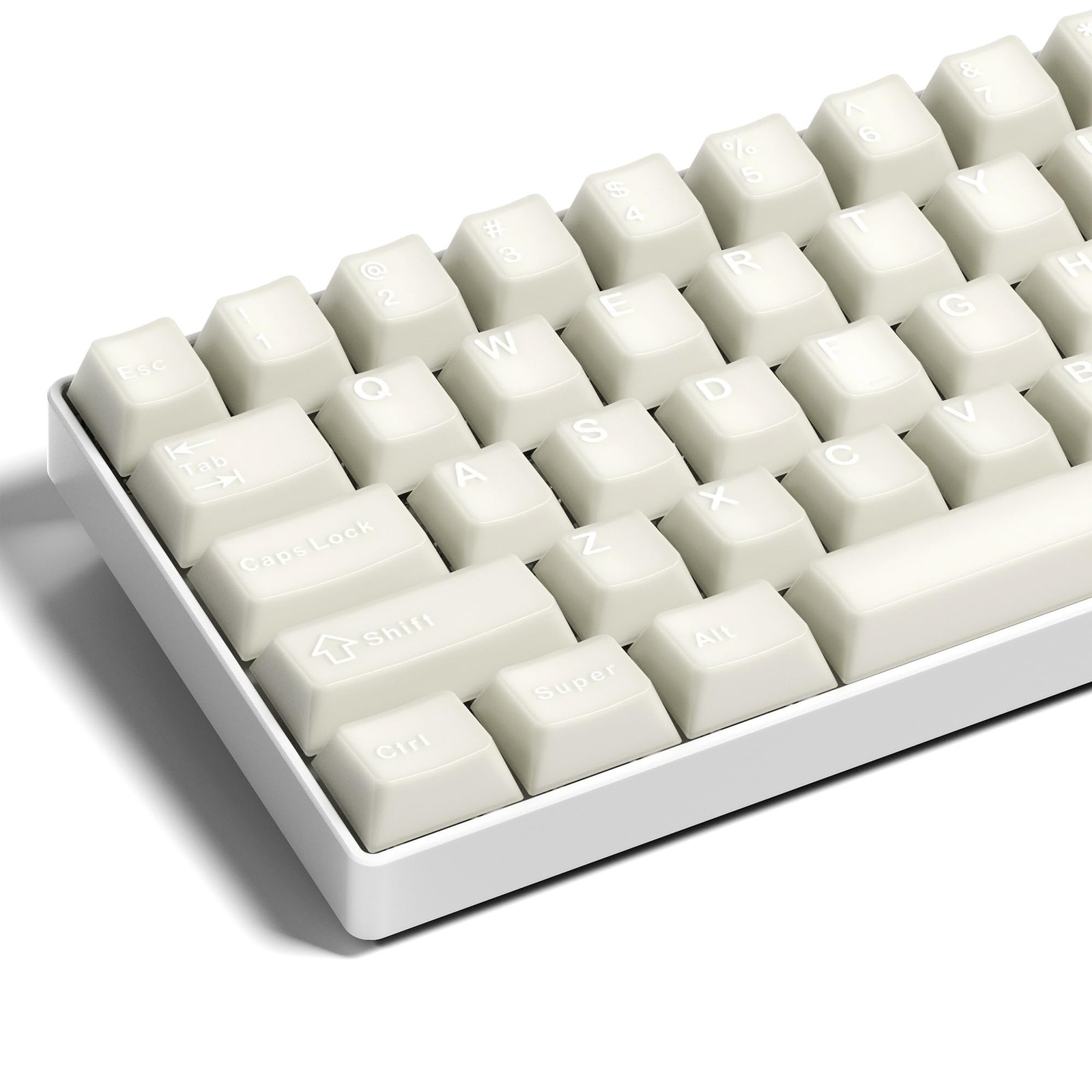 1 Set White Jade Double Shot PBT Translucent Keycaps Cherry Profile 121Key