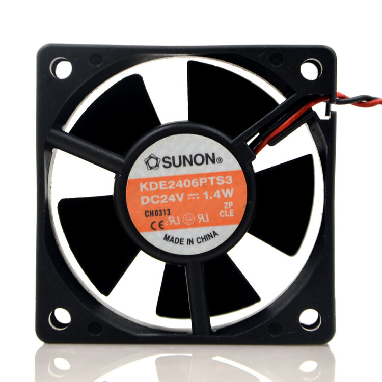 1pc SUNON KDE2406PTS3  24V 1.4W   6025 6cm 2-wire   Inverter Cooling Fan