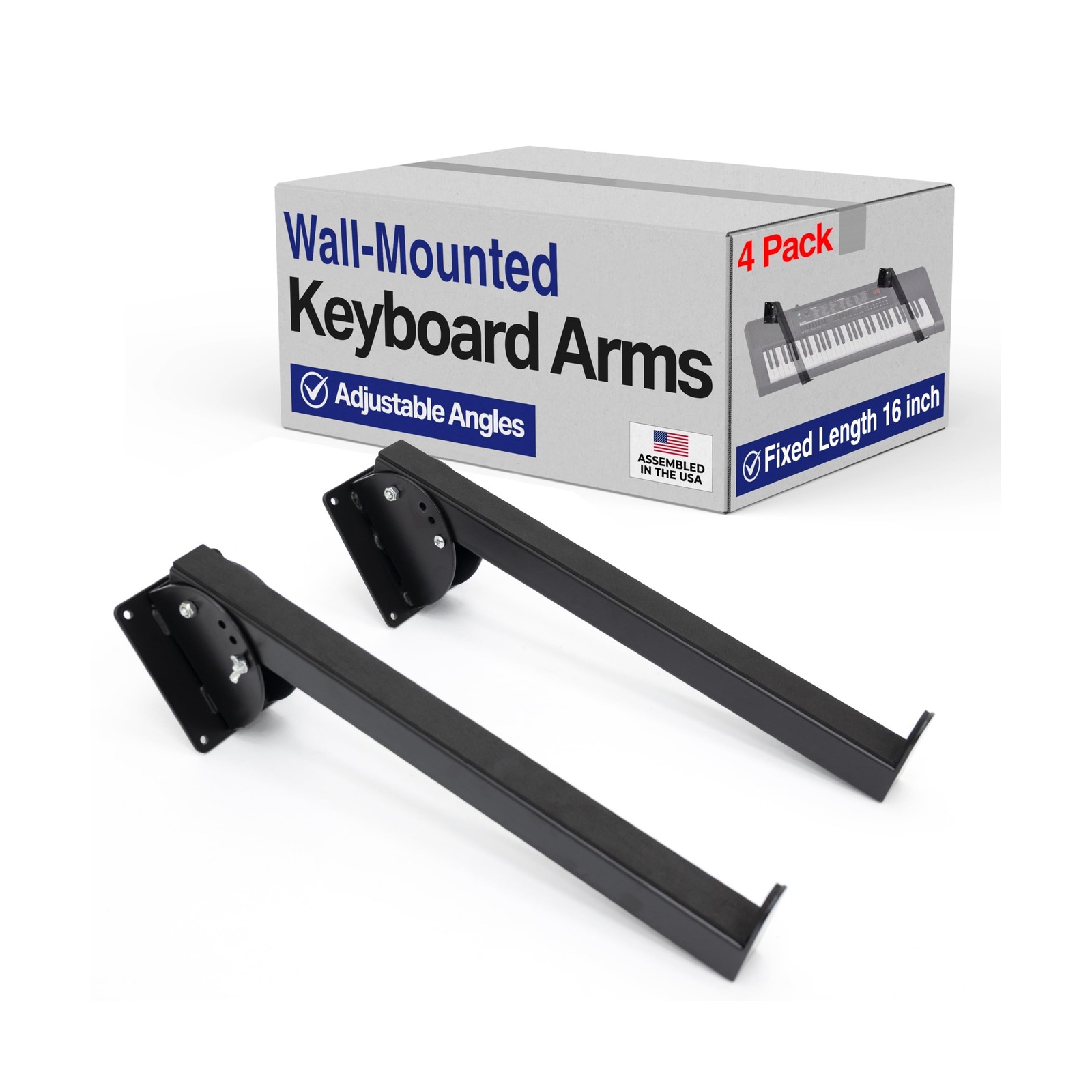 Victory Display WALL-MOUNTED Keyboard Arms – Fixed Length Keyboard Wall Mo