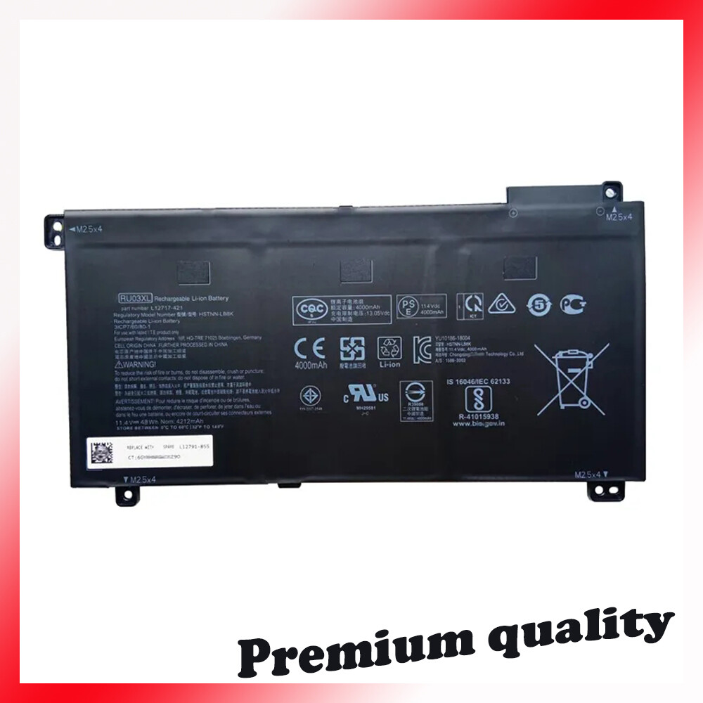 New RU03XL Battery For HP Probook X360 11 G3 G4 G5 G6 440 G1 HSTNN-LB8K