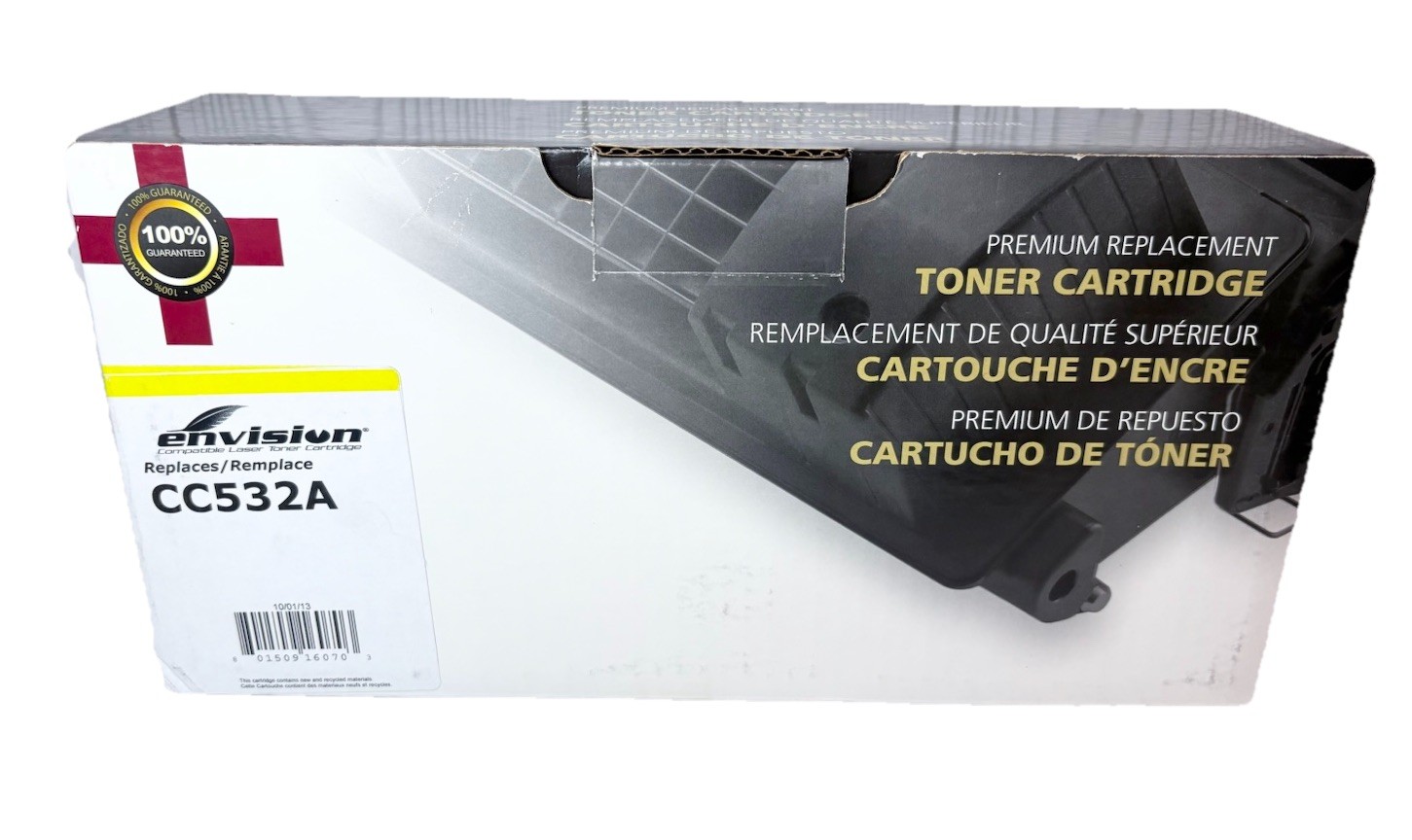 Replacement HP 304A CC532A Yellow Laser Toner Cartridge Sealed - Envision