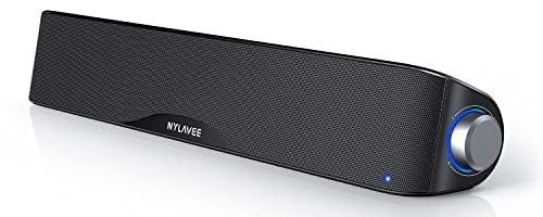 Nylavee Computer Speakers, Hi-Fi Stereo Computer Sound Bar with Bluetooth & 3.5m