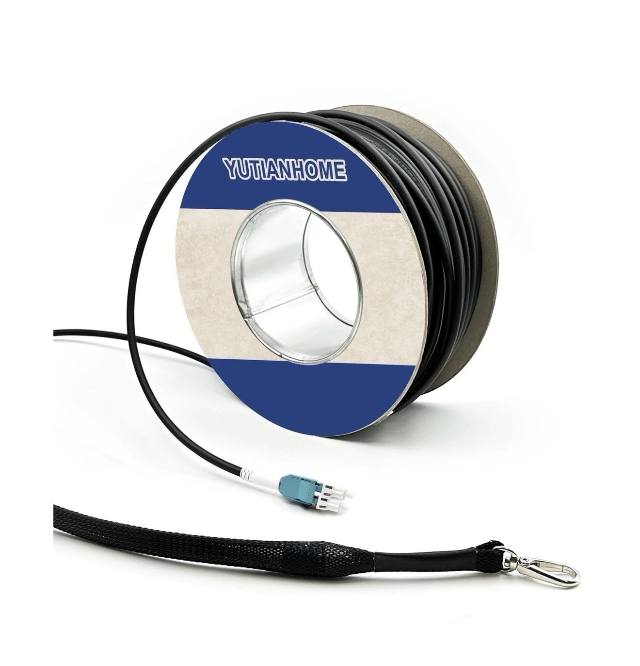 250FT OM3 LC-LC Armored Fiber Optic Cable Multimode Duplex 40Gb 10Gb
