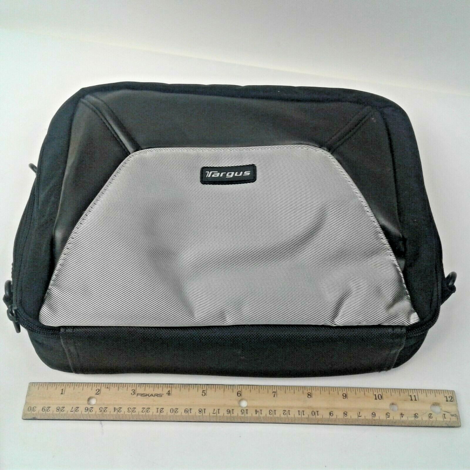 Targus Tablet Bag-Black/Silver 9 Inches by 12 Inches-Two Zippers-5 Compartments