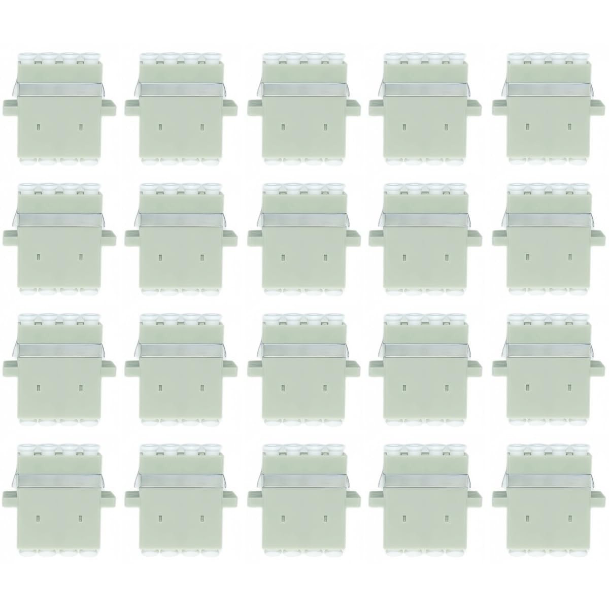 LC Fiber Optical Coupler Adapter LC/OM2 Quadruplex Multimode LCLC 20 PCS