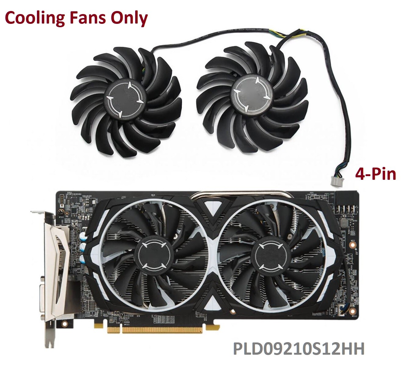   Fan for Miner Card Nvidia P106-100  AMD Radeon RX 580 Armor  PLD09210S12HH