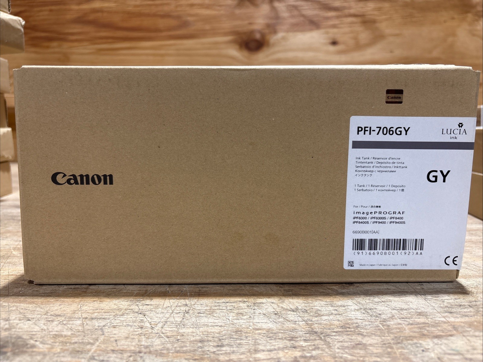 Genuine Canon PFI-706 GY Gray Ink Tank 700ml For iPF8300/8300s/8400 Exp. 04 2025