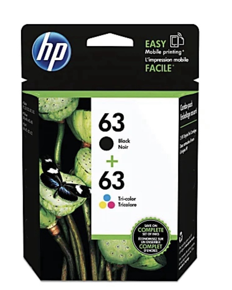 Hp Ink Cartridges  X5 - 63/302   3xBlack And 2x Tri Color Open Box Sealed Bags