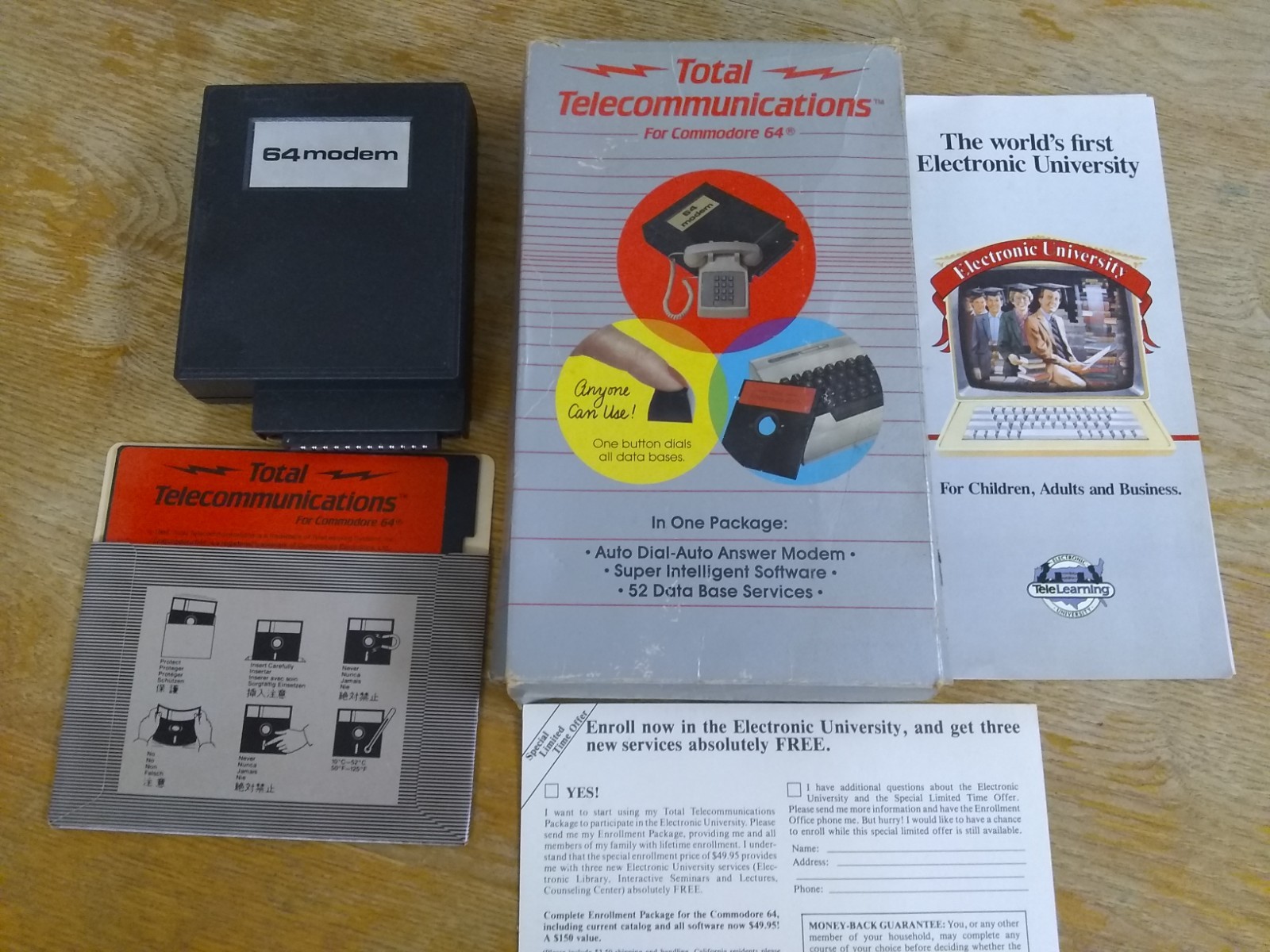 Total Communications 64 Modem, 300 Baud Modem For Commodore 64