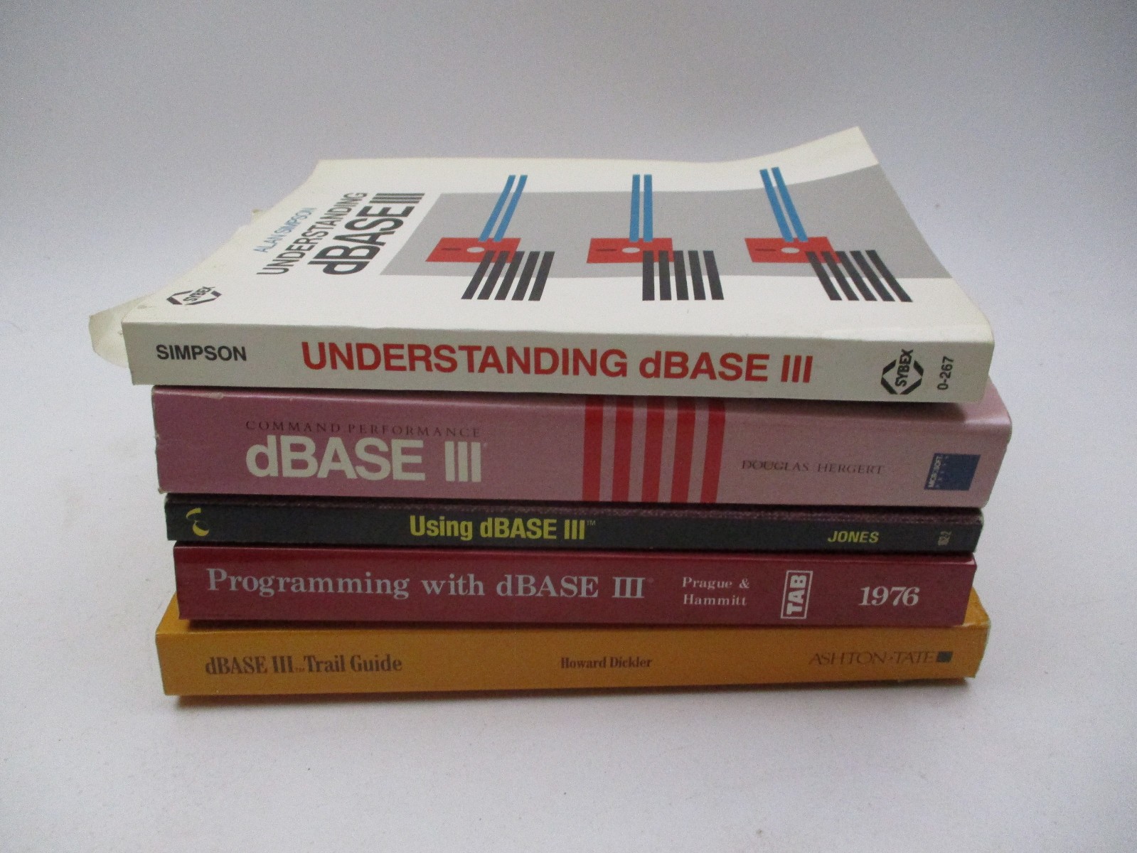Lot 5 dBASE III Programming Instructional Books Software Manuals