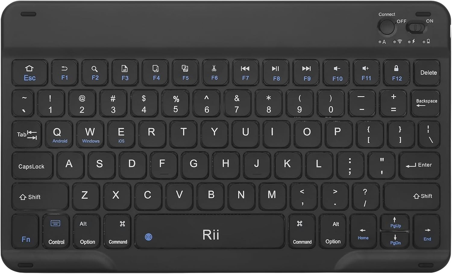 Bluetooth Keyboard Ultra Slim Rechargeable Wireless Keyboard