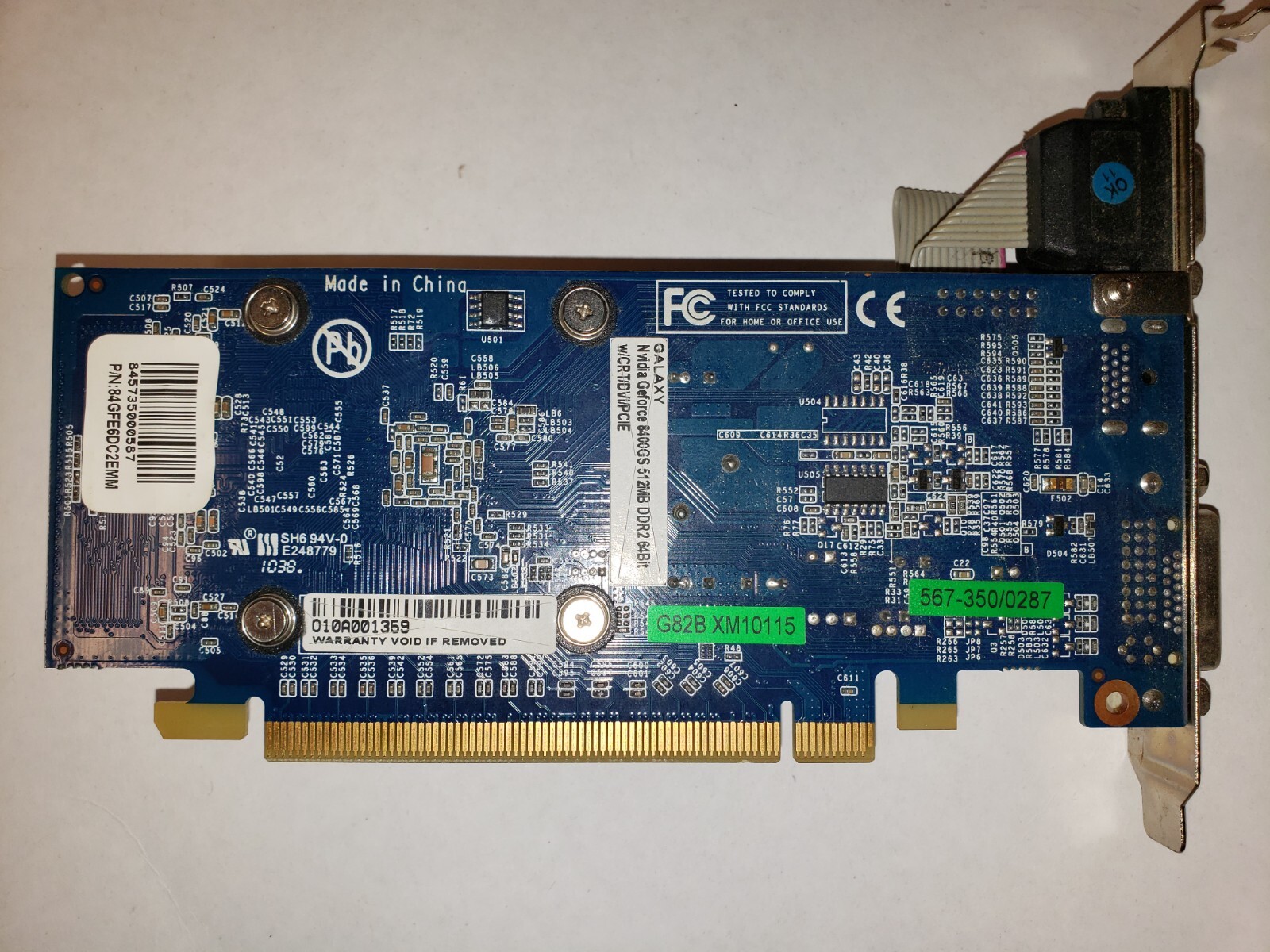 NVIDIA GeForce 8400 GS DVI-I VGA Video Graphics Card