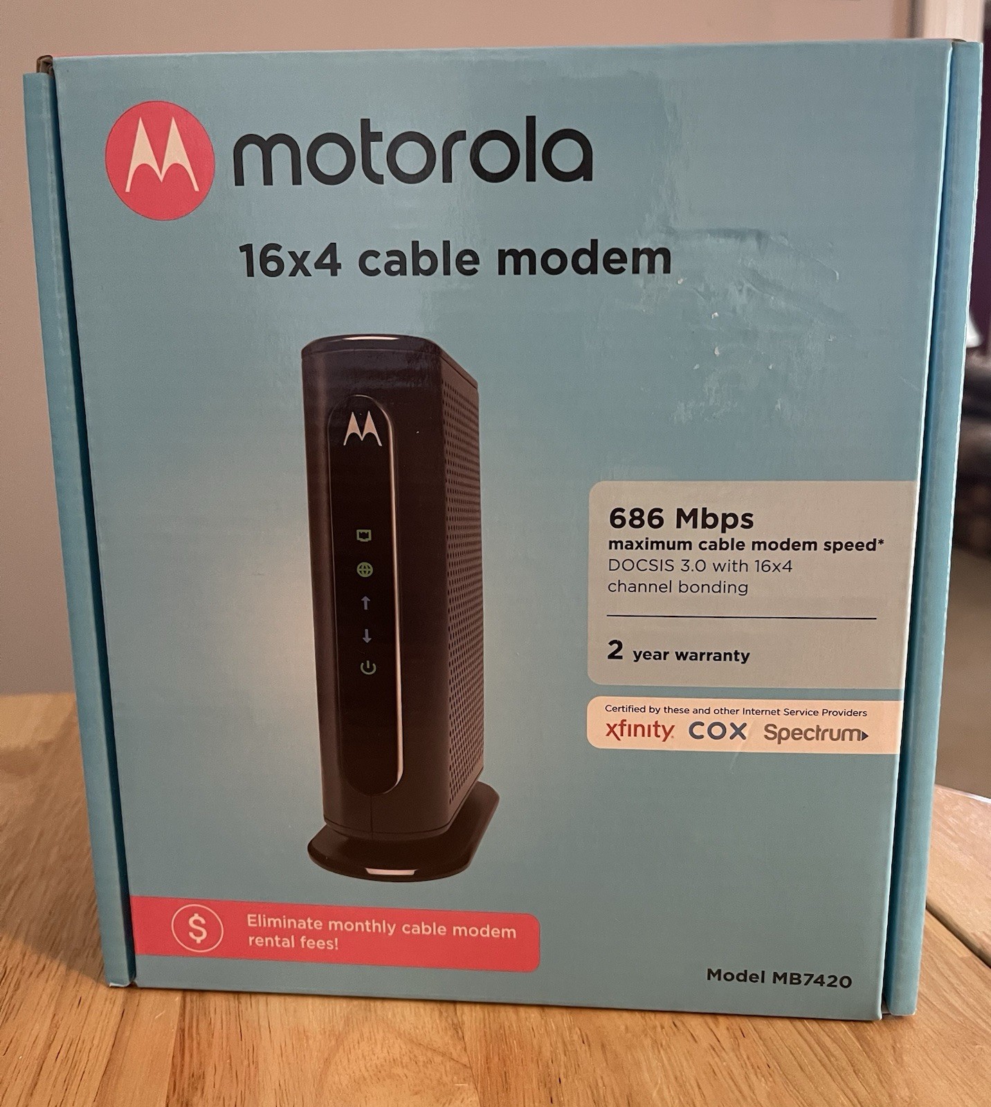Motorola MB7420 Cable Modem 16x4 New In Box