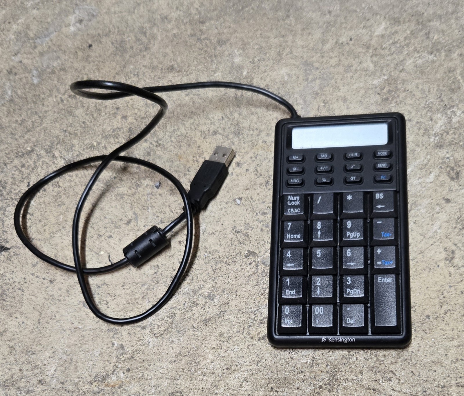 Kensington Laptop Keypad Calculator K72274 USB Wired Keyboard M01007