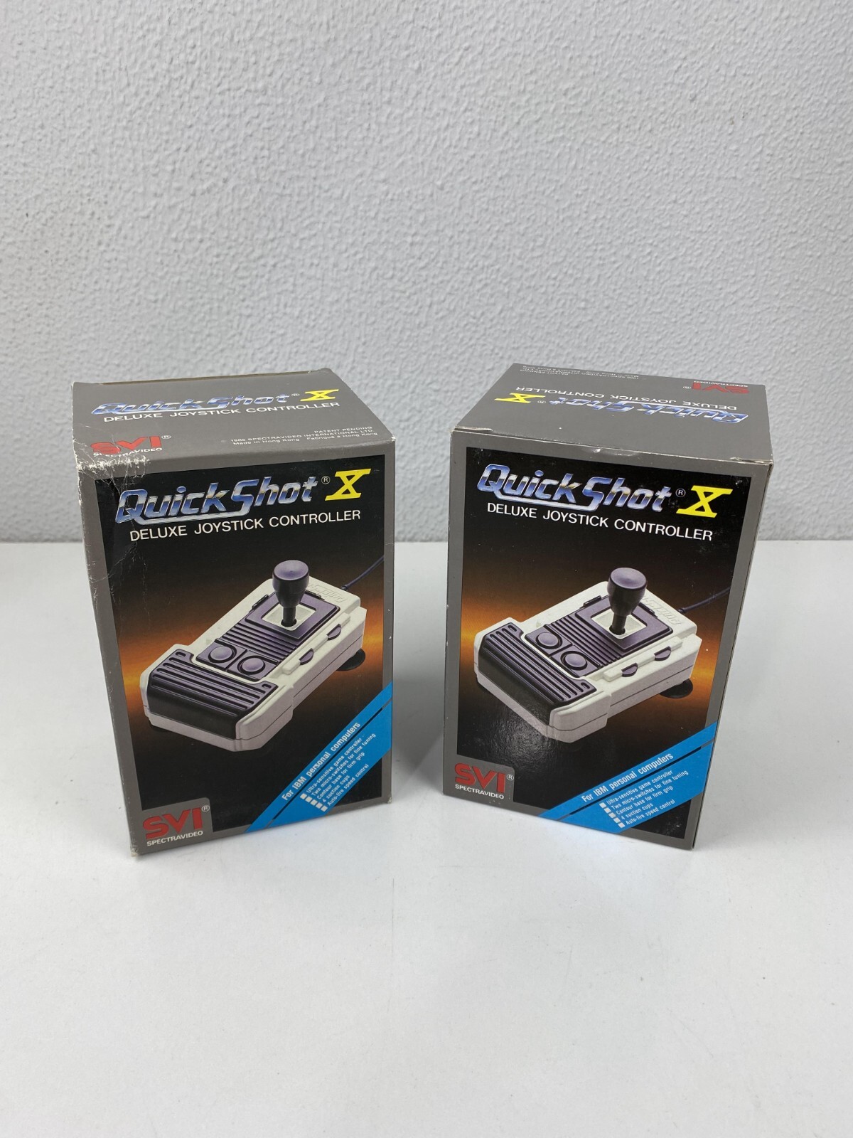 PC SVI Quick Shot X Vintage Deluxe Joystick Controller For IBM computer Two piec