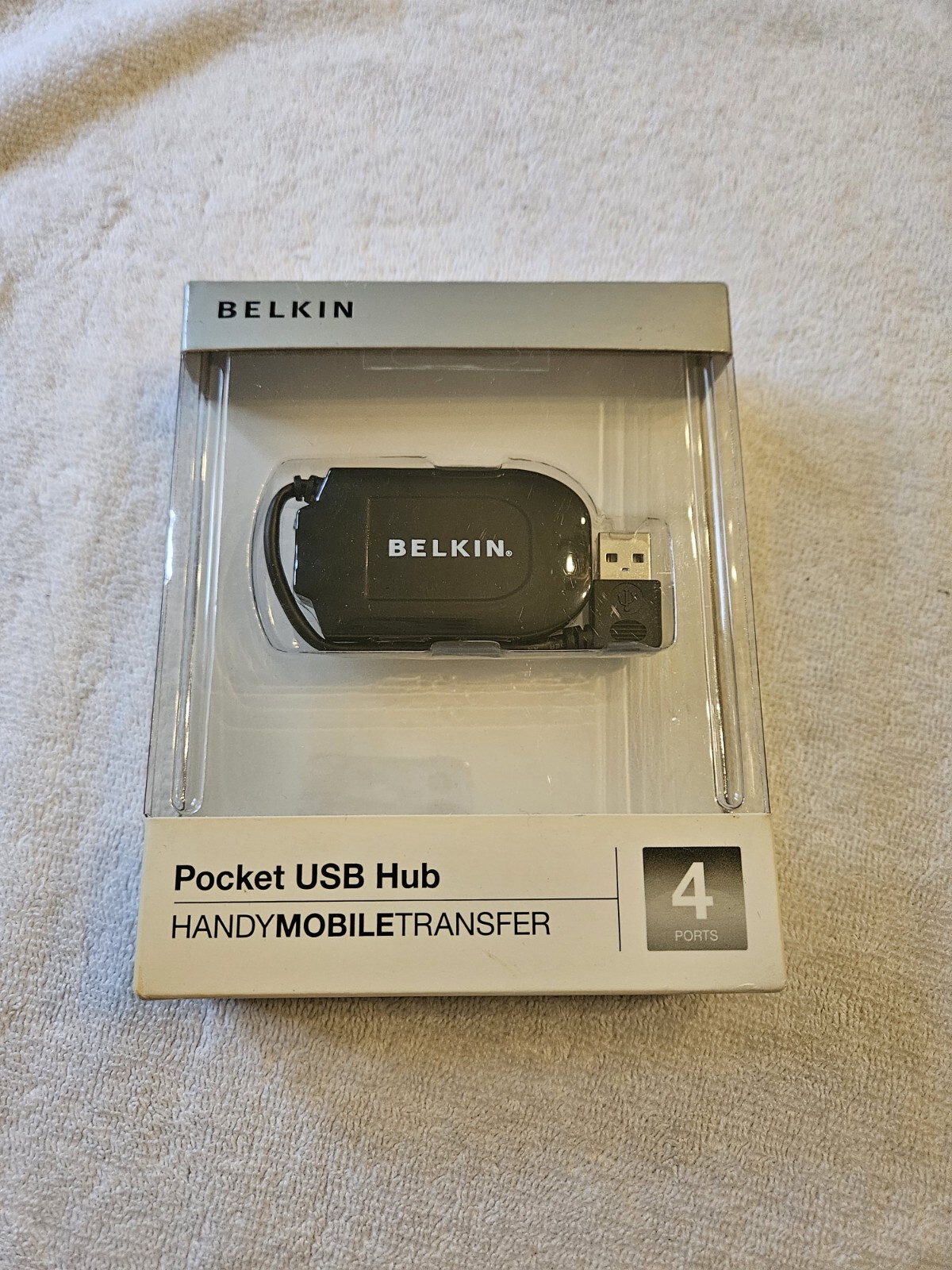 Belkin Pocket 4 Port Handy Mobile Transfer USB Hub *NOS* PC User Windows