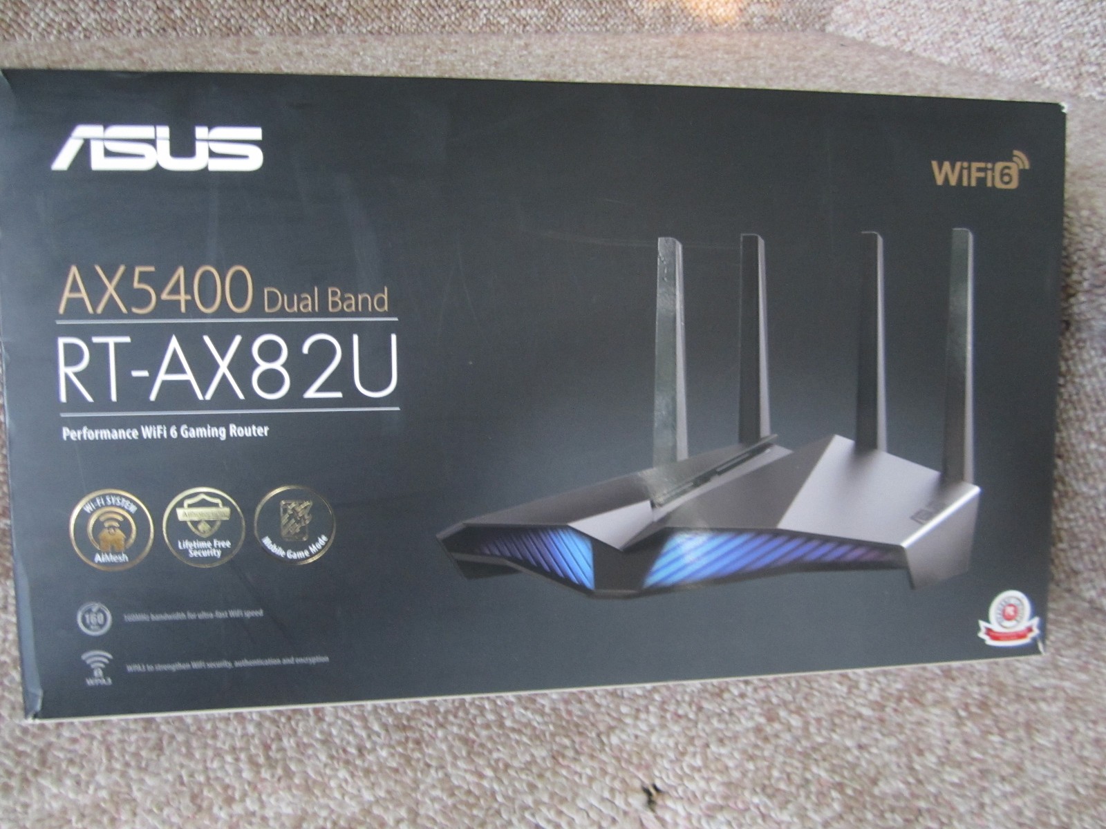 ASUS RT-AX82U AX5400 Dual-Band WiFi 6 Gaming Router AiMesh In Box