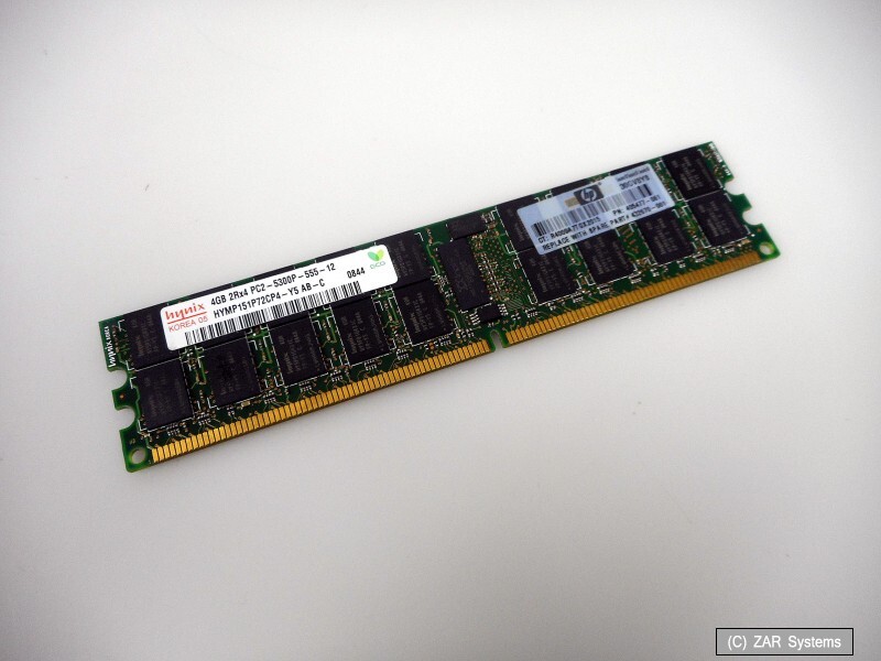 Hewlett Packard 405477-061 Memory, 2x4GB DDR2 RAM PC2-5300 DIMM, ECC