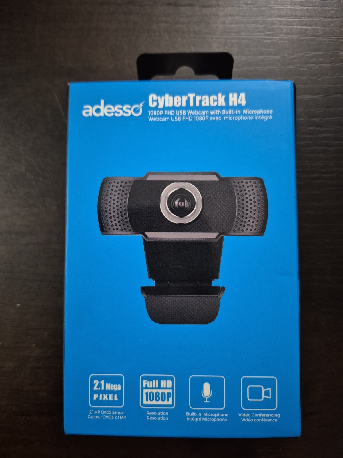 Adesso CyberTrack H4 HD 1080P USB Webcam w/ Built-In Dual Microphones