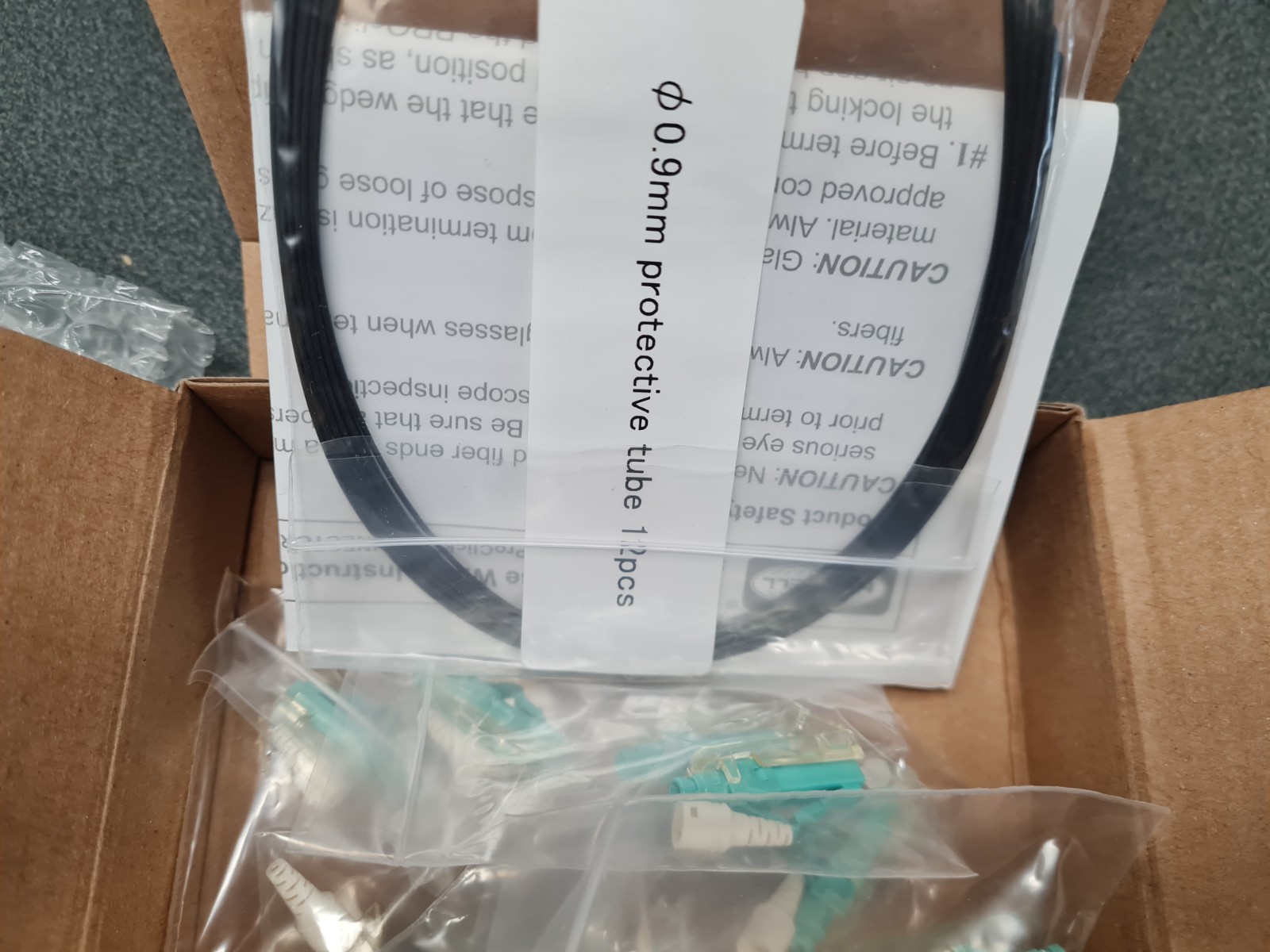 Hubbell FCSC900K50GM12 PROclick Fiber Optic Connector, SC MM OM3/OM4, 8-Pack