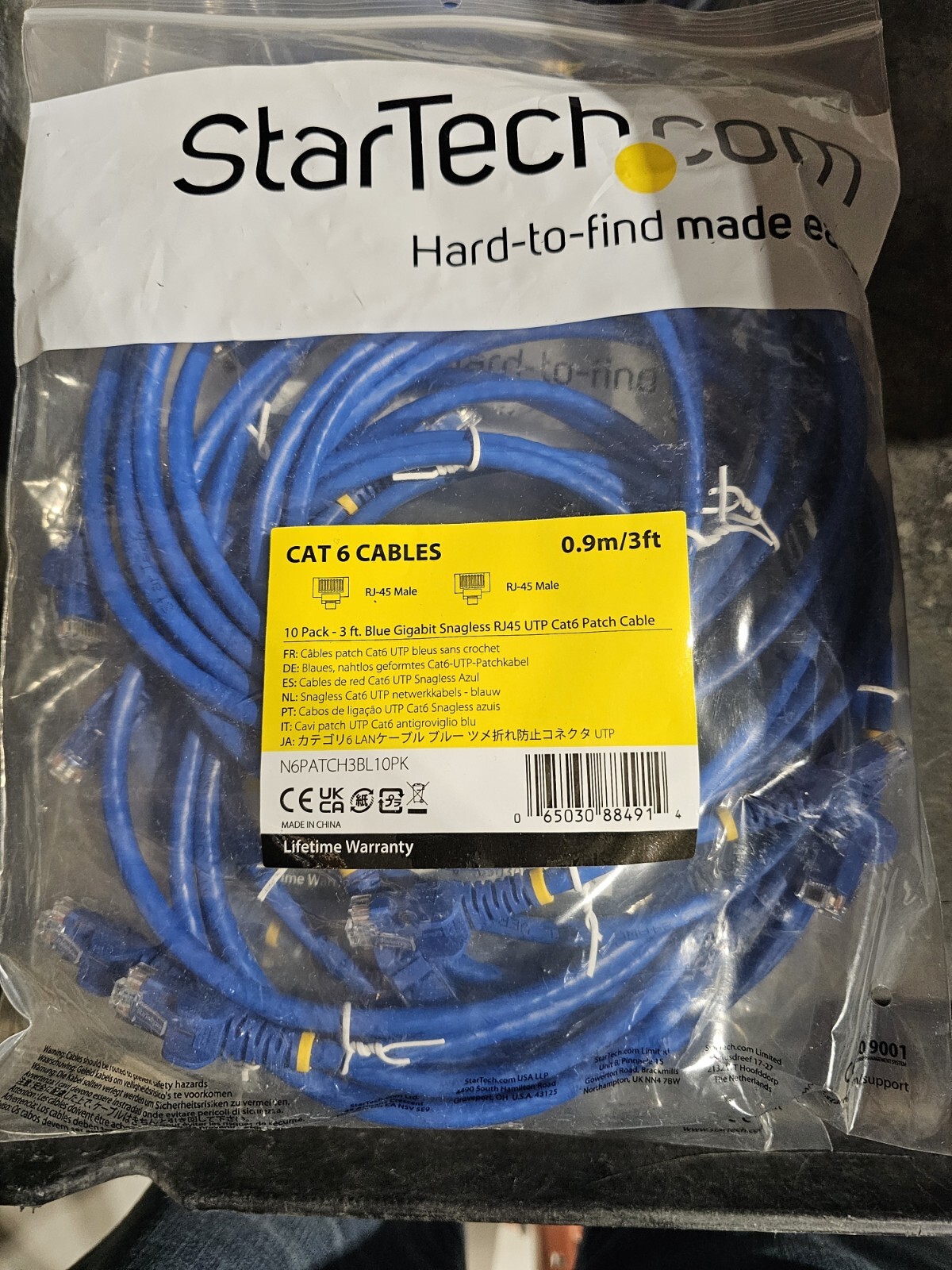 Startech Patch Cables 3' 10pack
